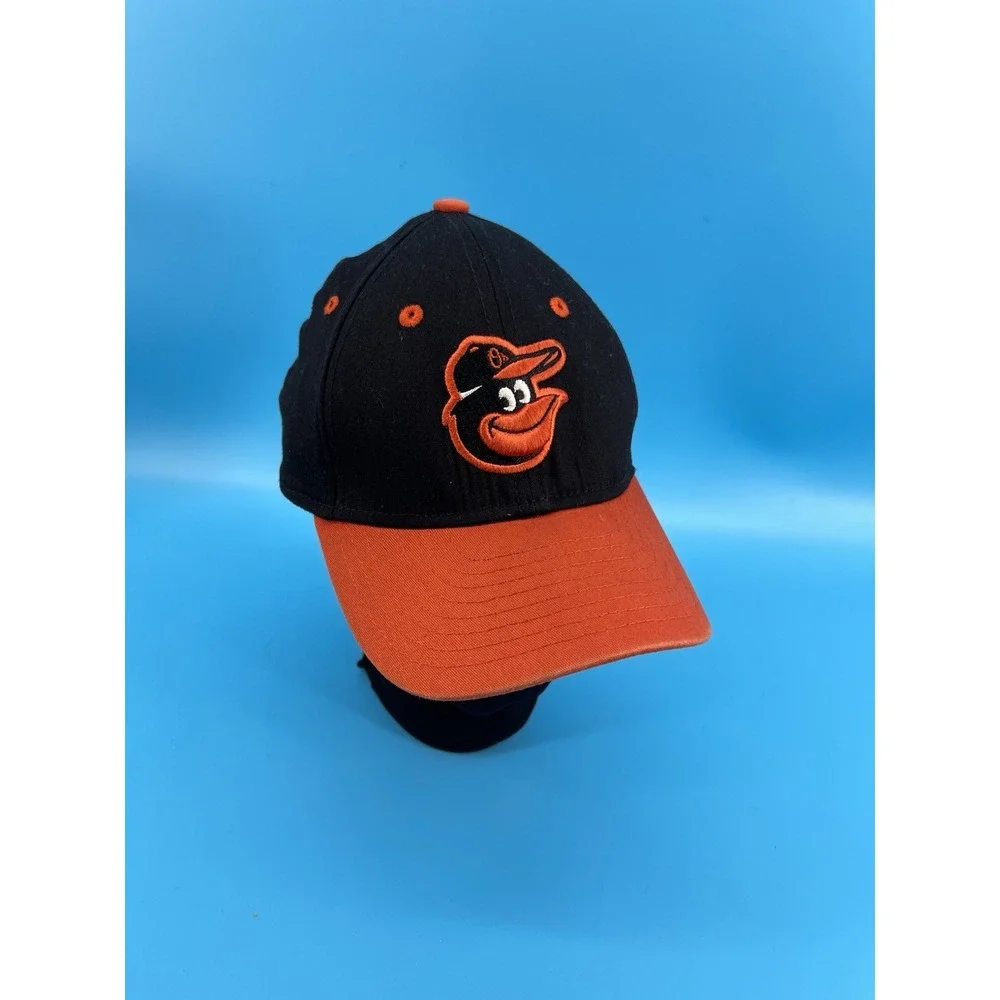 New Era 39THIRTY Baltimore Orioles Youth Fitted Hat Black Orange MLB Cap